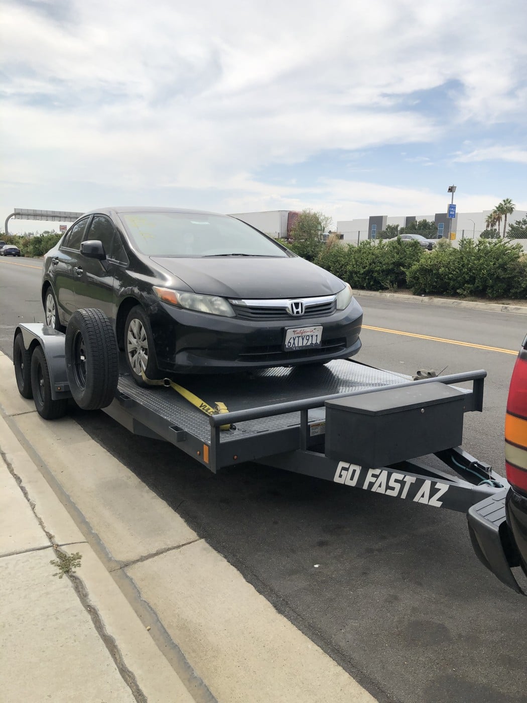 18ft car hauler open steel deck