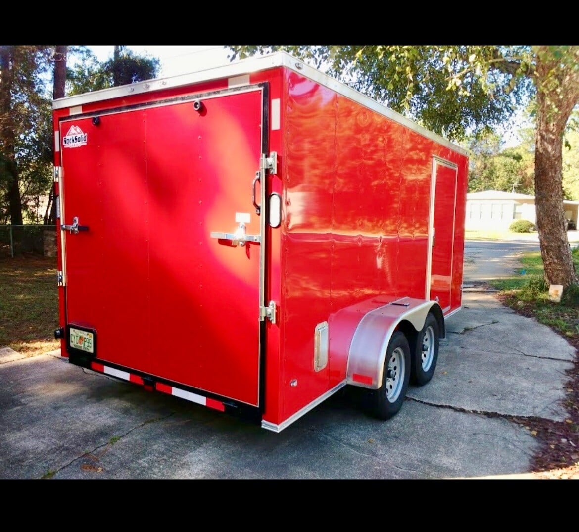 2018 Rock Solid Cargo Trailer 7x14 Tandem Axle enclosed
