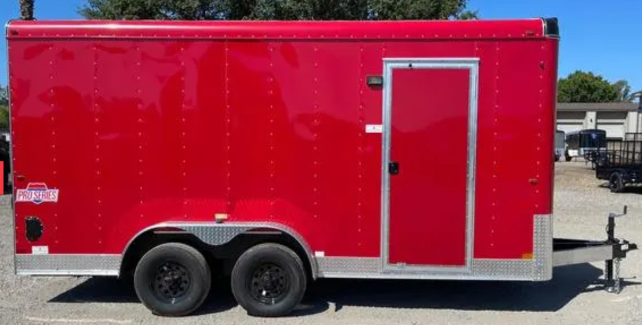 2023 Interstate Pro Series 7x16 w/ 7' Rear Ramp Door 7'7