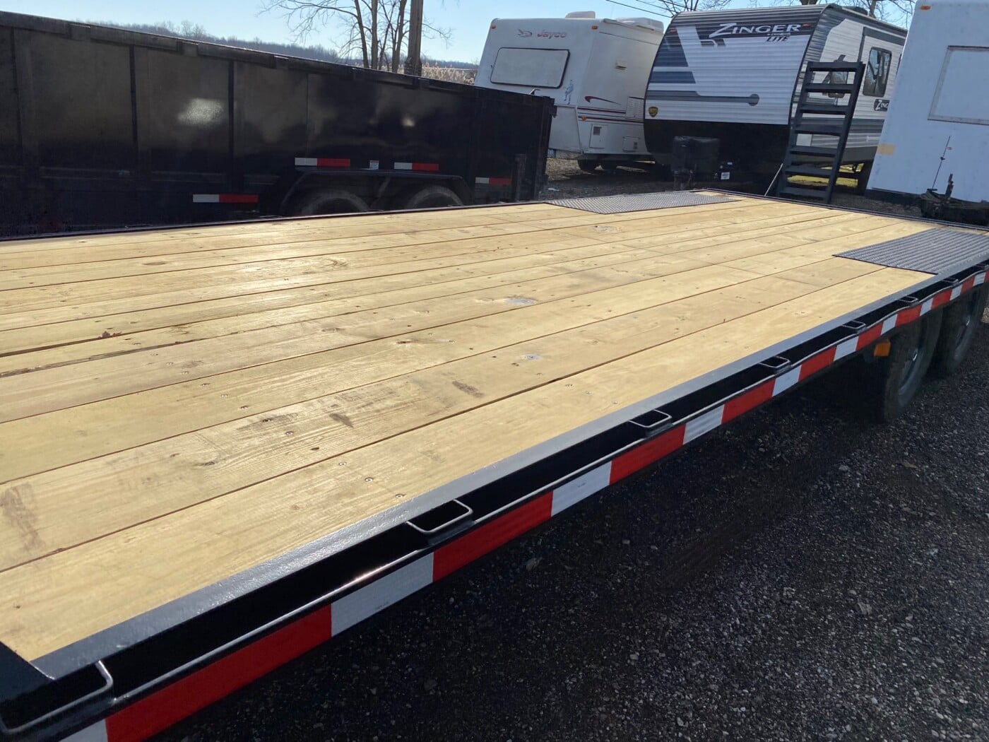 2007 Moritz FBGL+5-20 2 Axle Flatbed Trailer