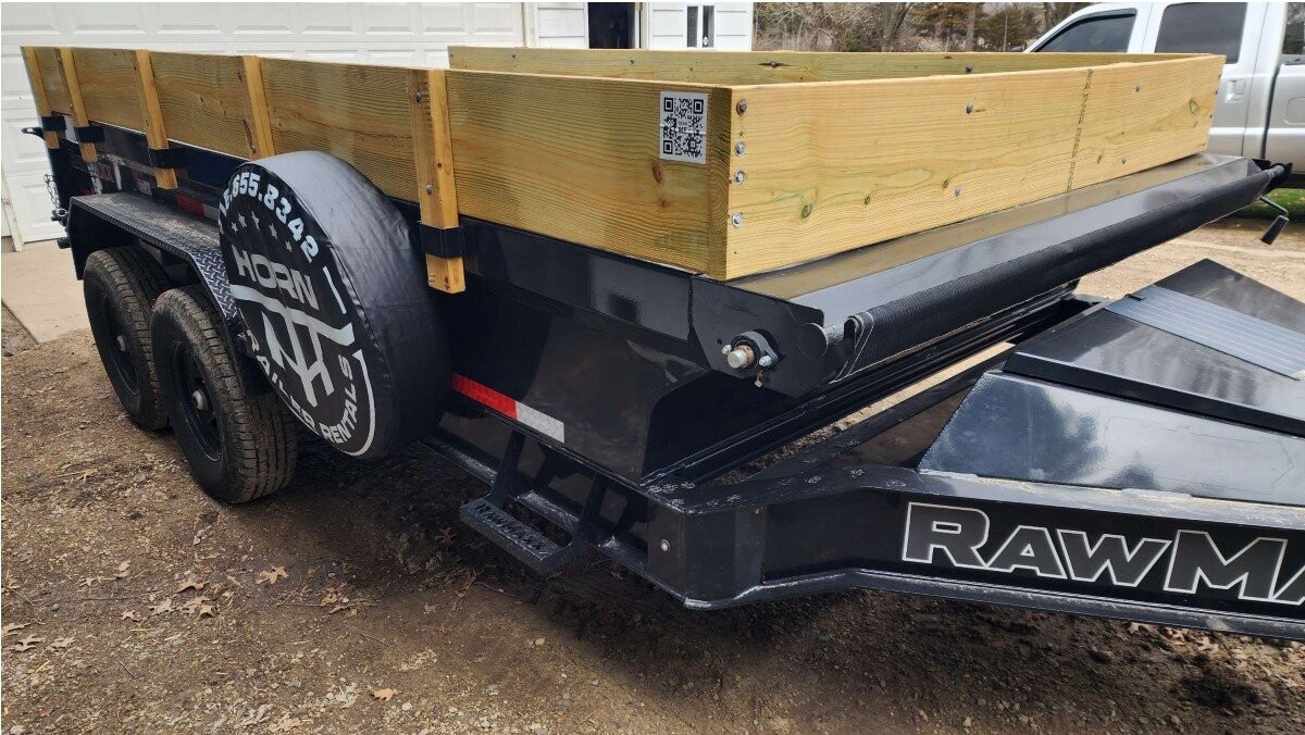 2025 RawMaxx BP 83"X14' Bumper Pull Dump