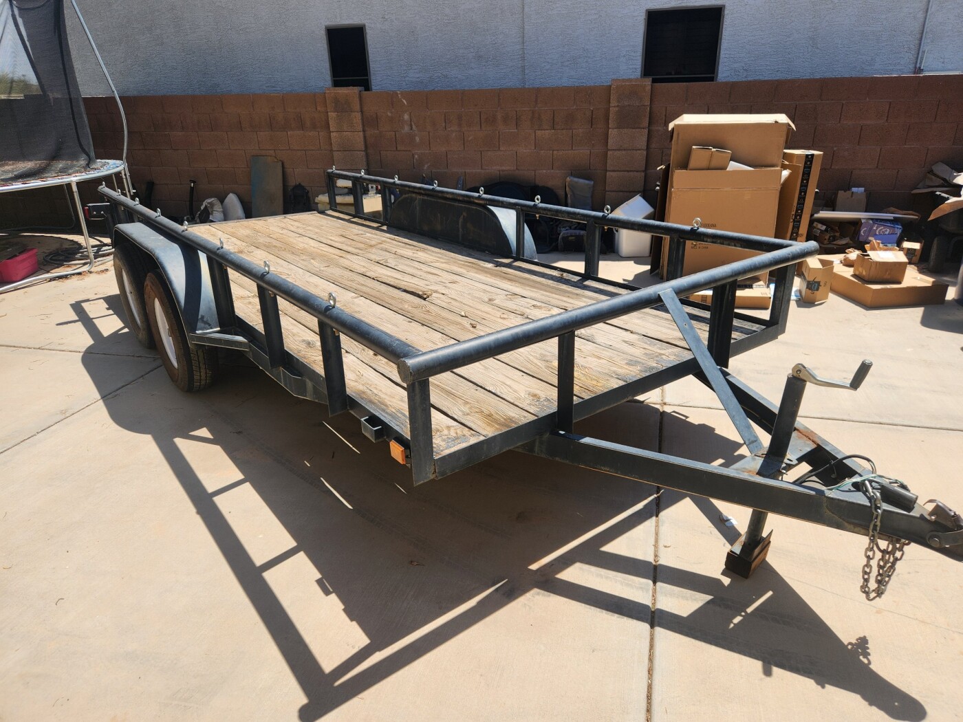 2015 CMTR Flat Bed 16' Utility Tandem Trailer