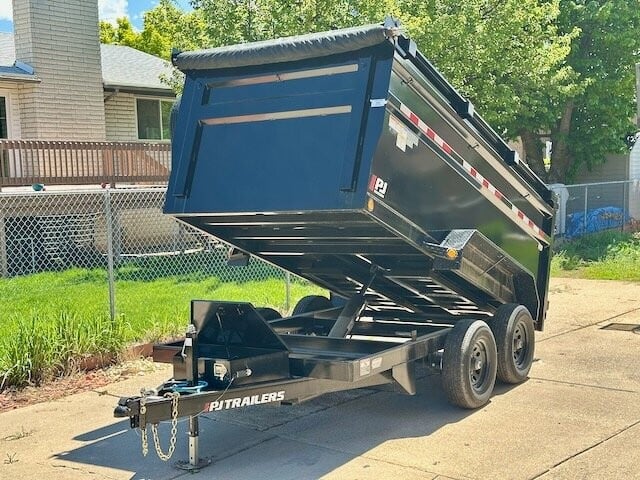 2022 PJ Trailers 7x14 high wall dump trailier