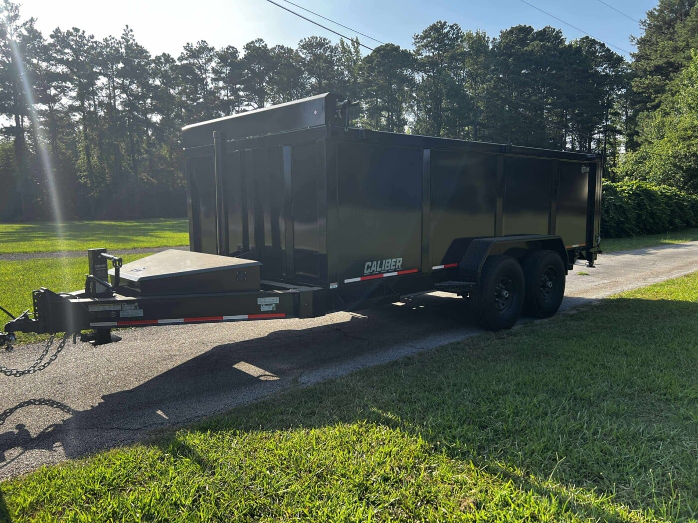 2025 Caliber 7x16 4’ walls dump trailer