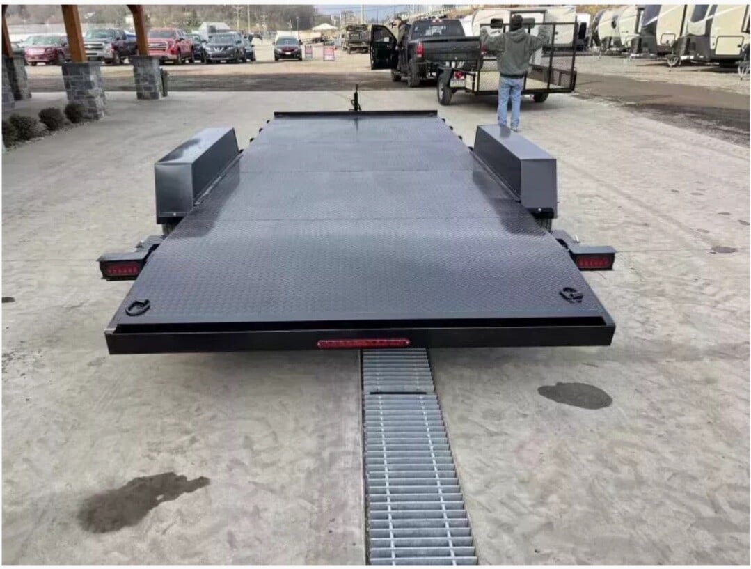 2025 Amo  Car Hauler  7x18 Beaver tail Car Hauler
