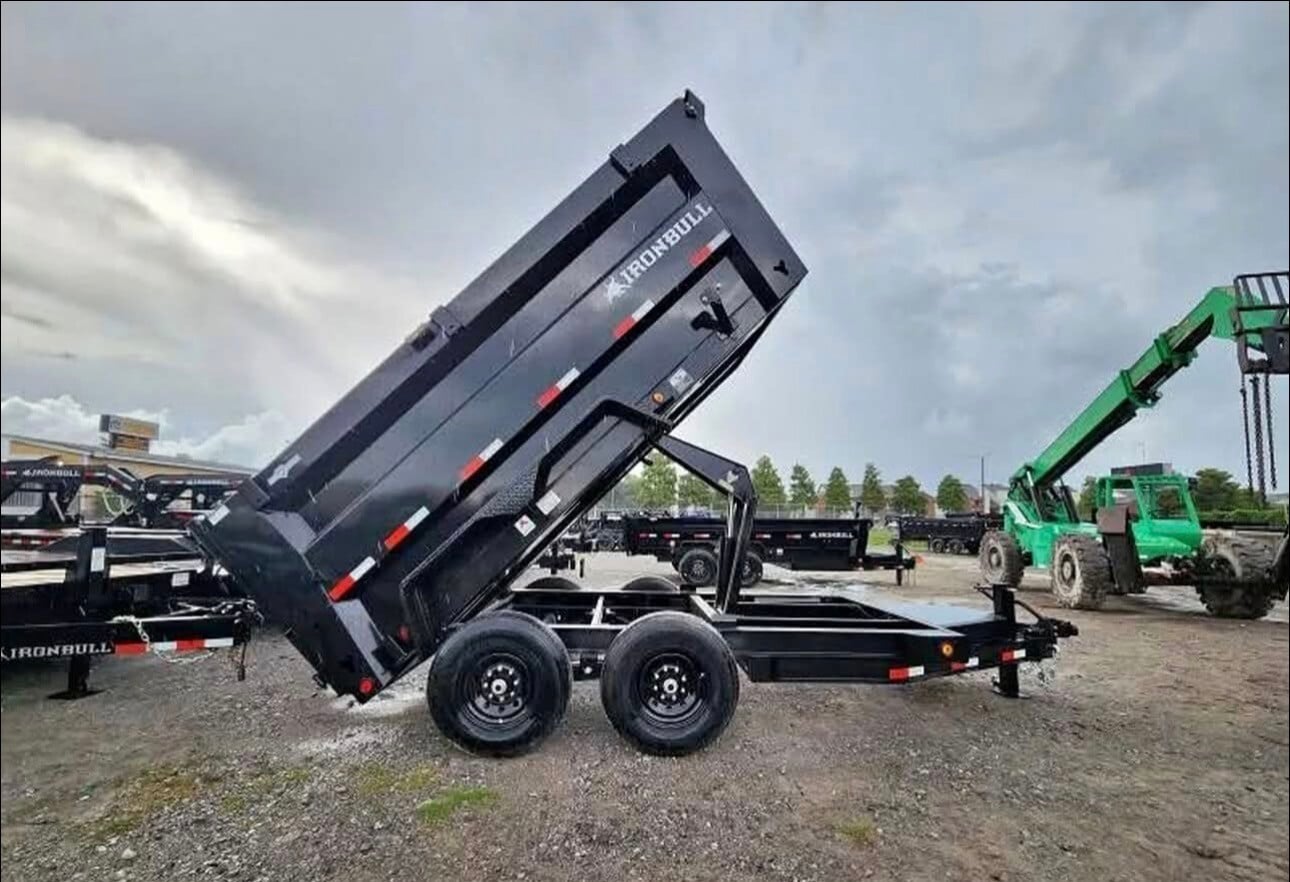 2026 Norstar Ironbull 72”x 12’ w/ 4’ Walls 14k Bumper Pull Dump Trailer