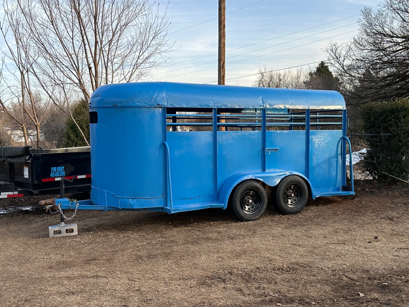 1980 Hynes Stock 14x5 stock trailer
