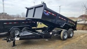 2026 Hawke  7x14 14k dump Hyd. lift trailer