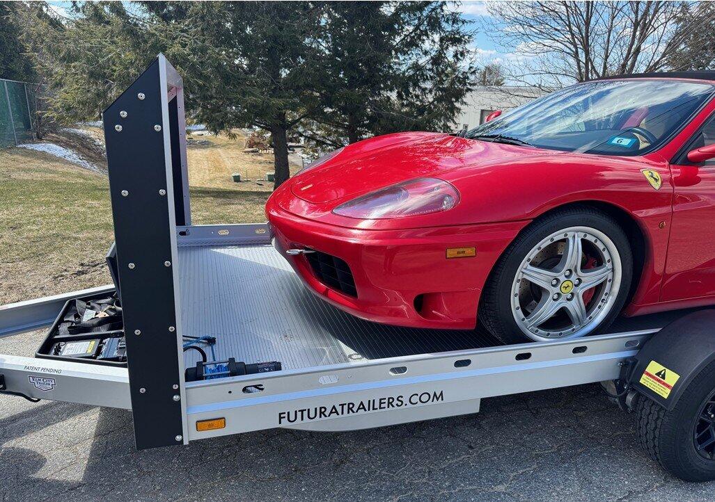 2025 Futura Sports Car Transport Trailer No Ramps, Low-Clearance Safe