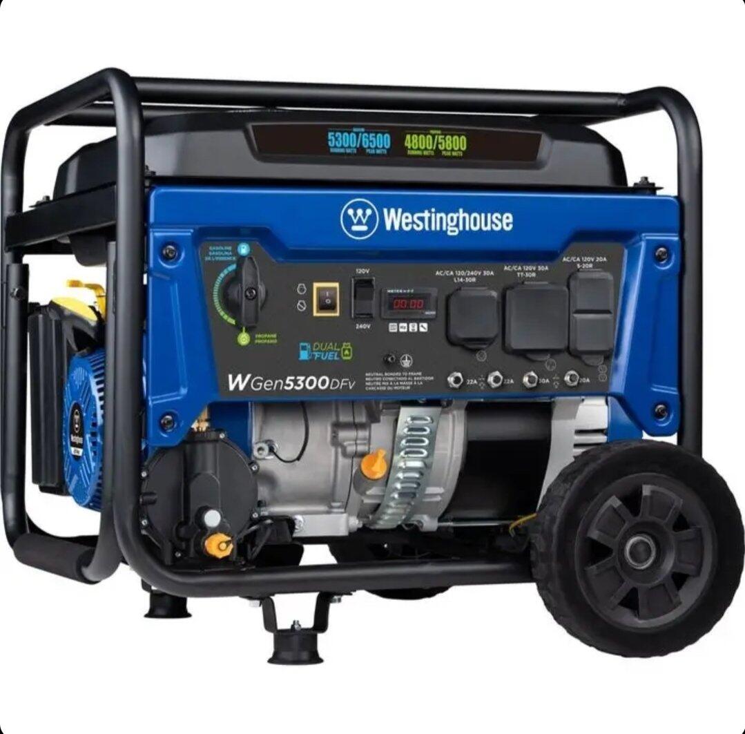 2021 Westinghouse WGen5300DFv 5300/6500 Gas 4800/5800 Propan