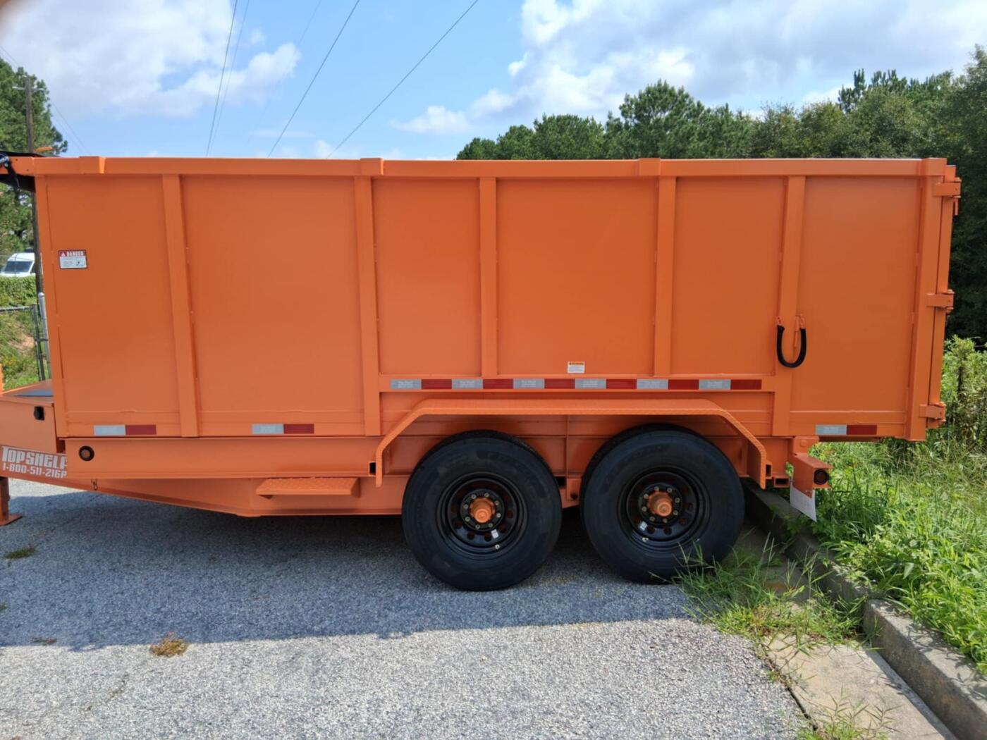 2025 Top Shelf Trailers 14 x 7 ft, 4 ft walls with tar