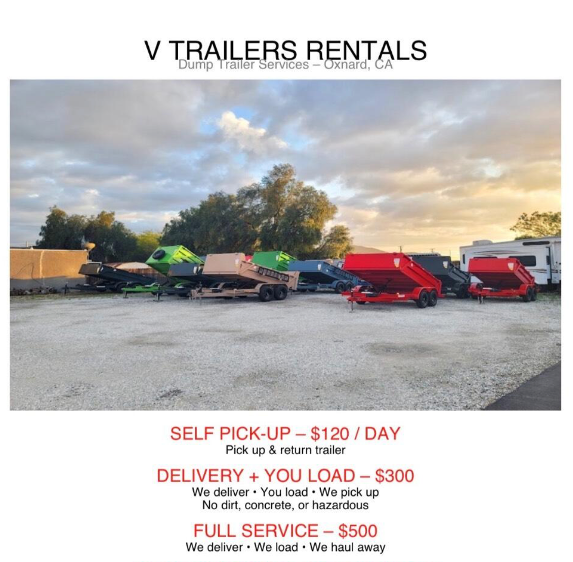 2024 H trailers We drop you fill we pick up