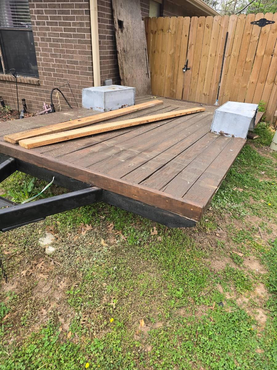 2000 Hommade 14ft flatbed utility trailer