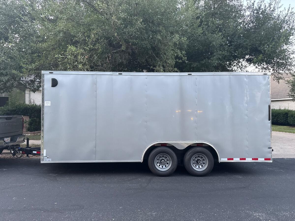 2024 TJS Enclosed car hauler w/ramp