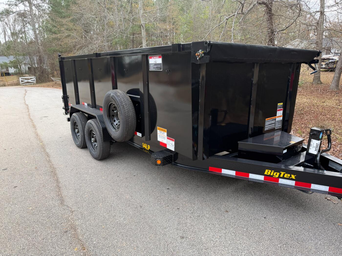 2026 Big Tex Dump Trailer 4' walls, tarp, 14k axles