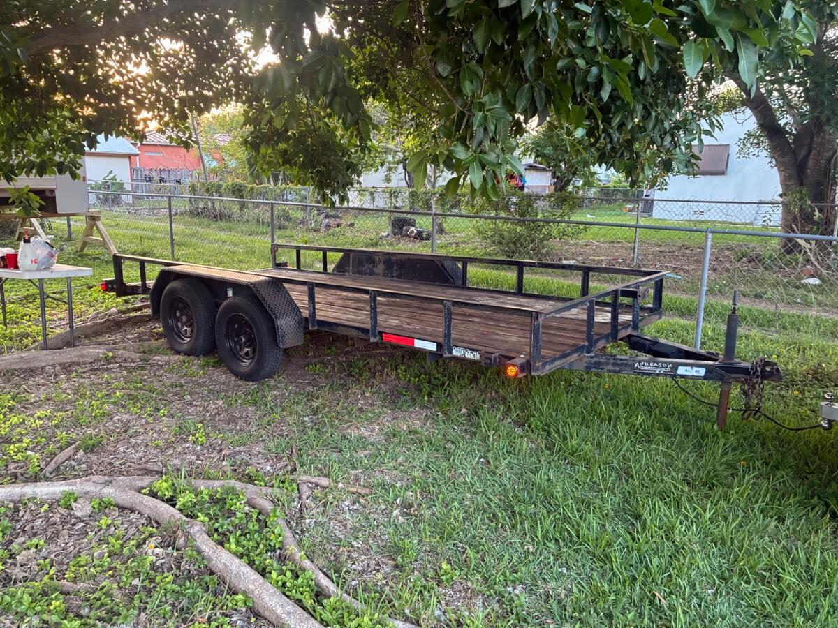 2017 Anderson Manufacturing Inc Lowbed Trailer W/ Aluminum Ramps