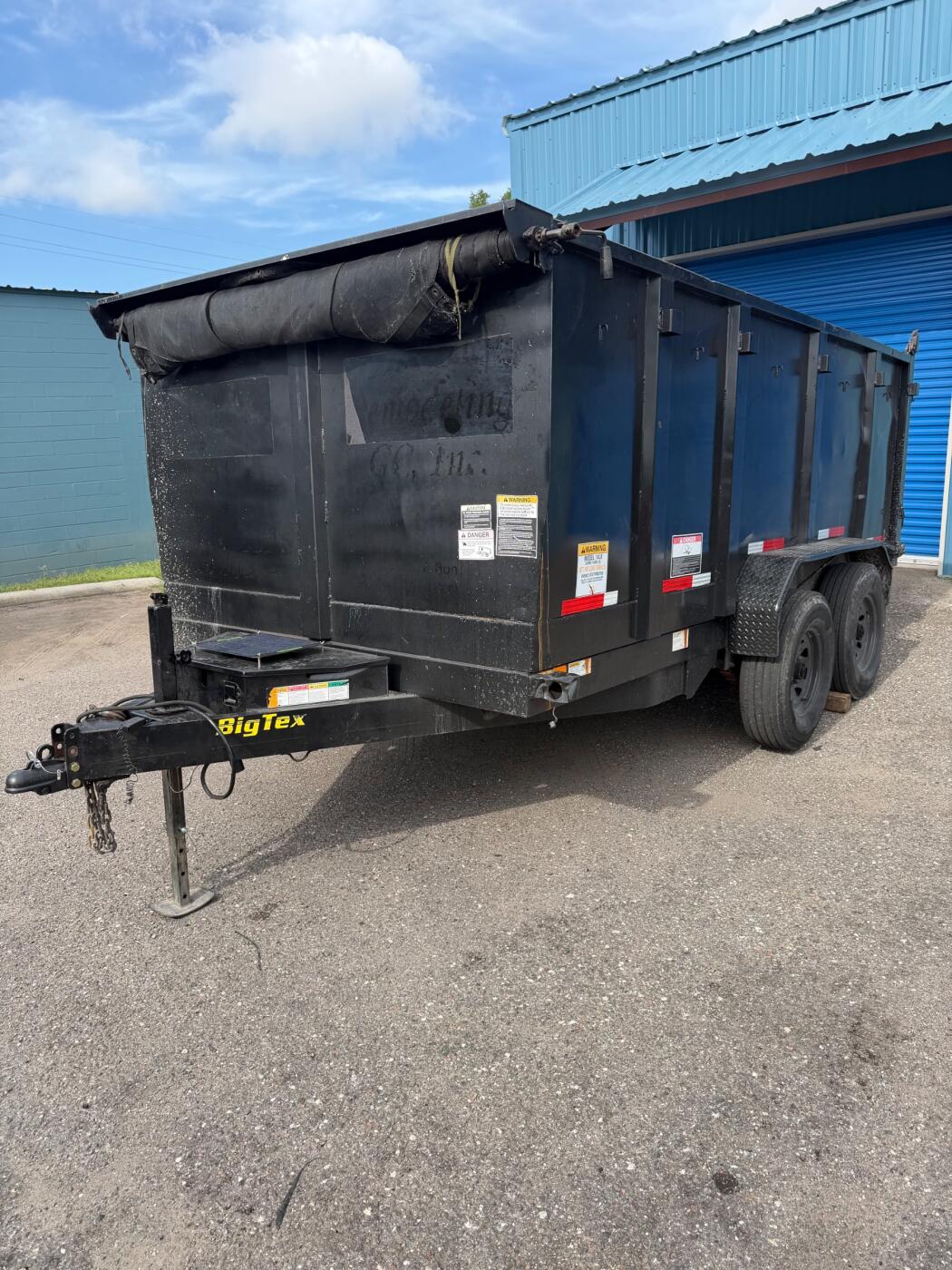 2024 Down to earth 14x7 dump trailer 4ft wall