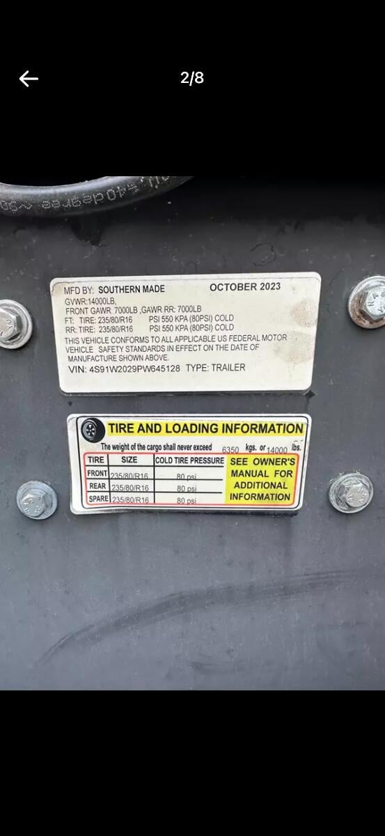 2023 Southern made Car trailer hydraulic tilt