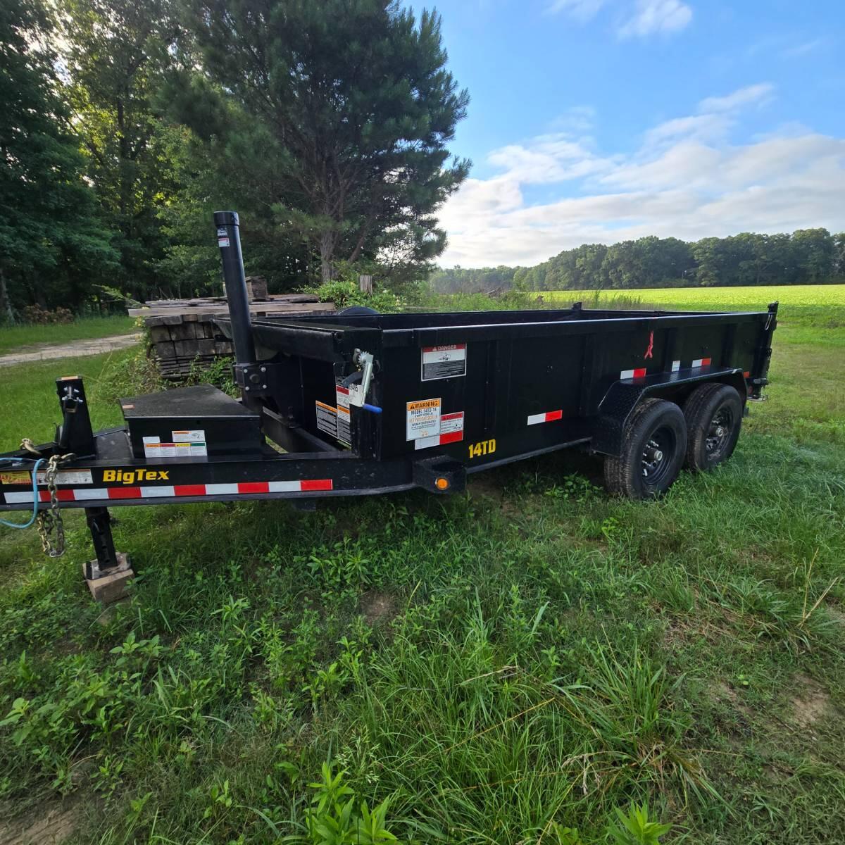 2025 Big tex 14k lb 14ft dump trailer
