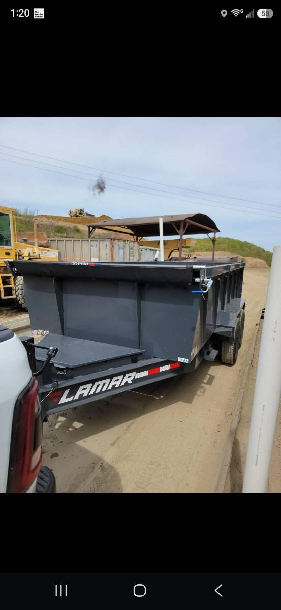 2023 Lamar 7ft x 14ft lamar dump trailer