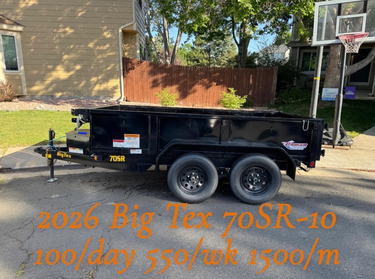 2026 Big Tex 70SR-10 5x10 bumper pull dump trailer