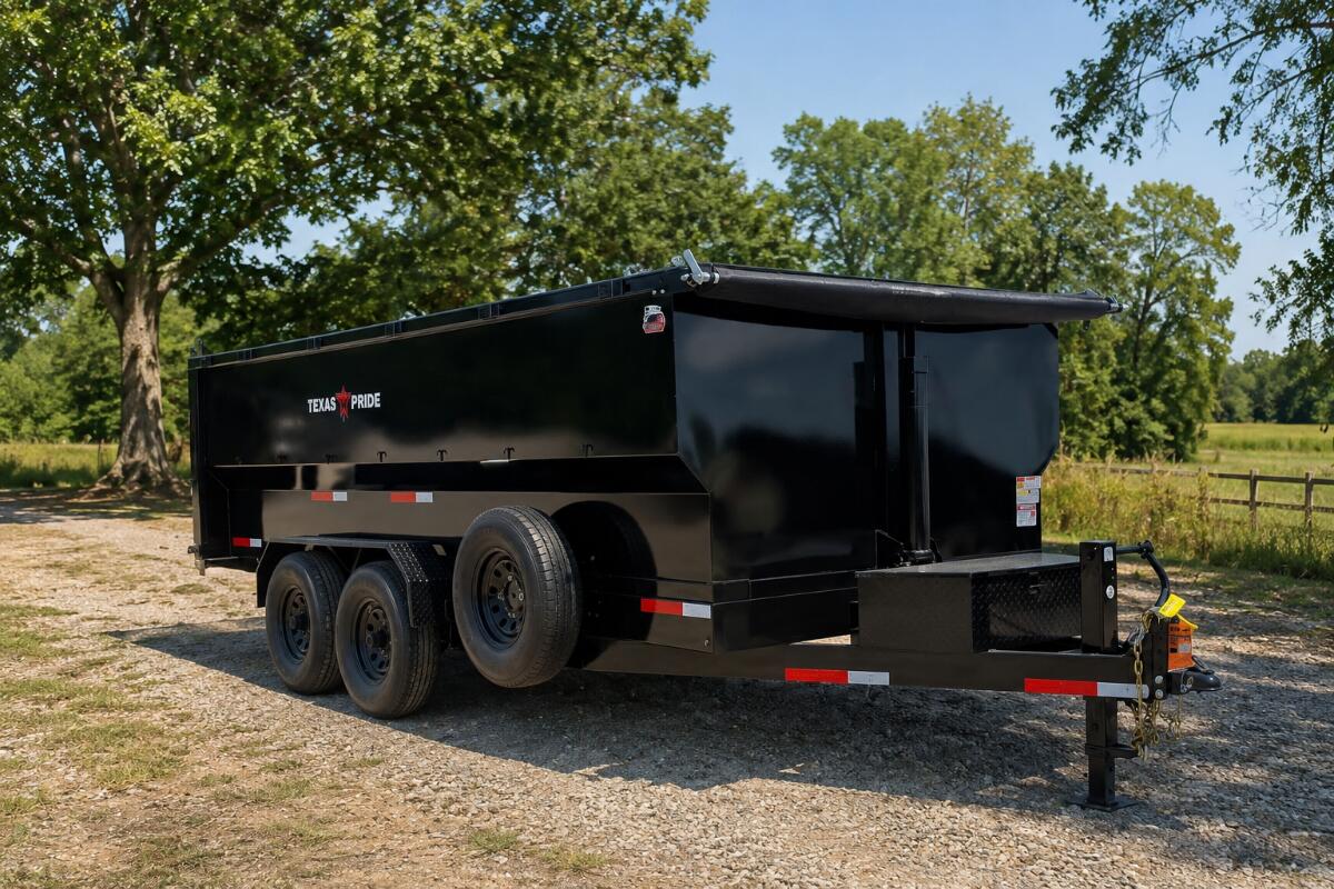 2026 Texas Pride 7x16x4 Dump Trailer with tarp