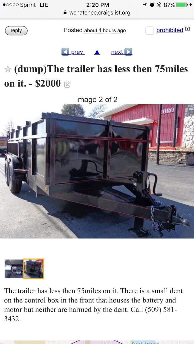 2015 BigTex 7x14 dump