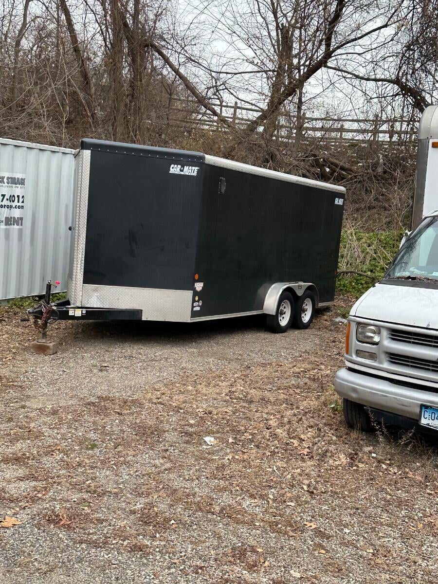 2020 Carmate V-nose enclo 7x16’ tandem axle vnose
