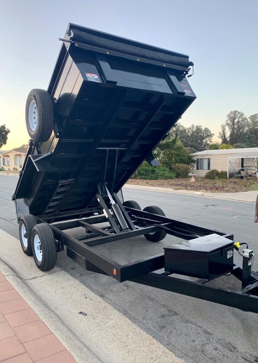 2021 SKY 14x8.5 15.4K Scissor Lift Dump Trailer