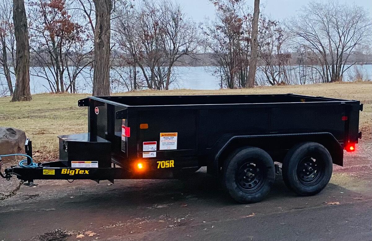 2022 BigTex 70SR 5x10 double axle dump trailer