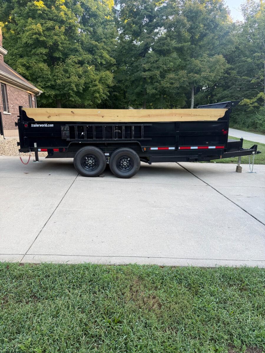 2026 Quality Steel 83x16 hydraulic dump trailer.