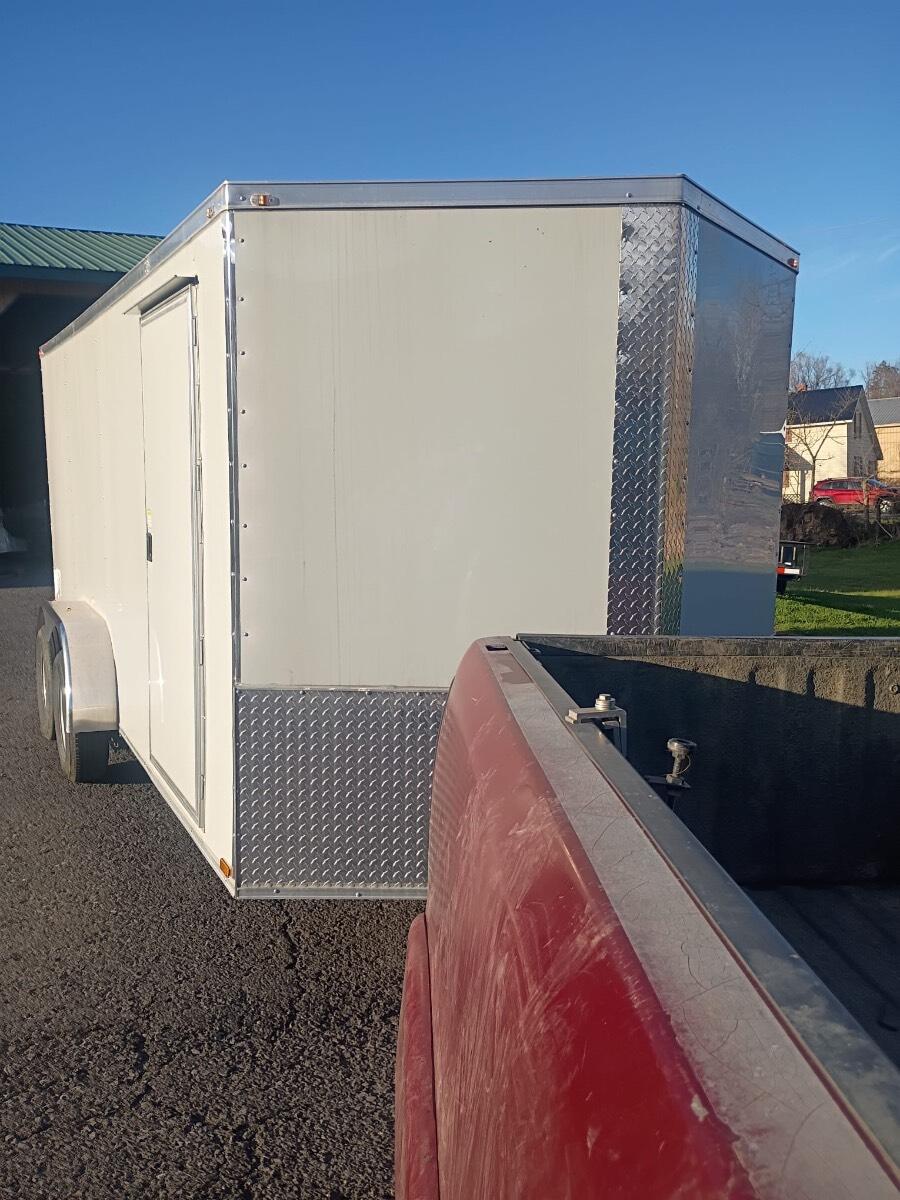 2026 Quality Cargo 7 by 16 v nose enclosed box tr
