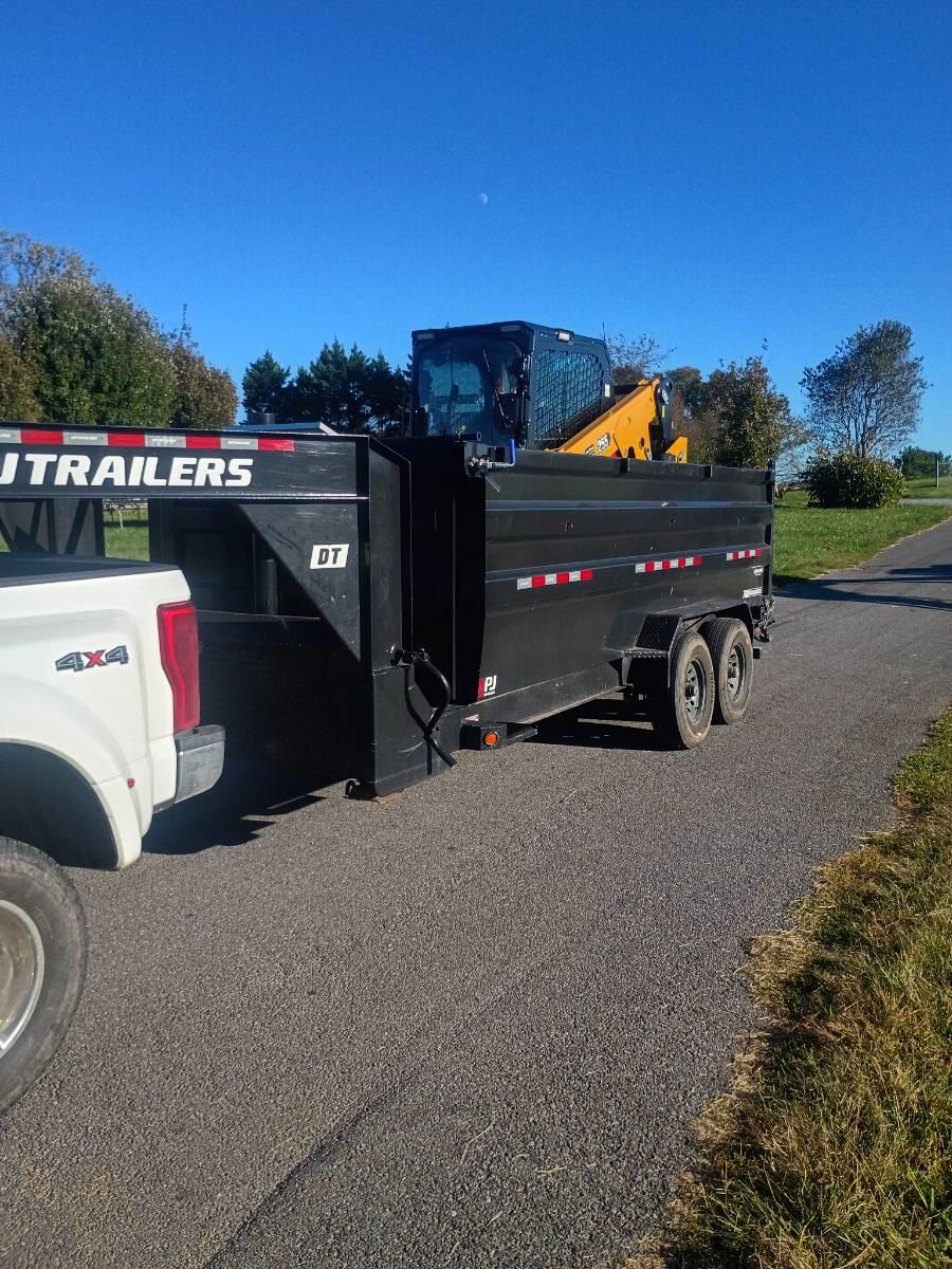 2026 PJ 16ft 16ft gooseneck dump trailer.